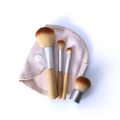 O.TWO.O 4PCS/LOT Bamboo Brush Foundation Brush Make-up Brushes Cosmetic Face Powder Brush For Makeup Beauty Tool