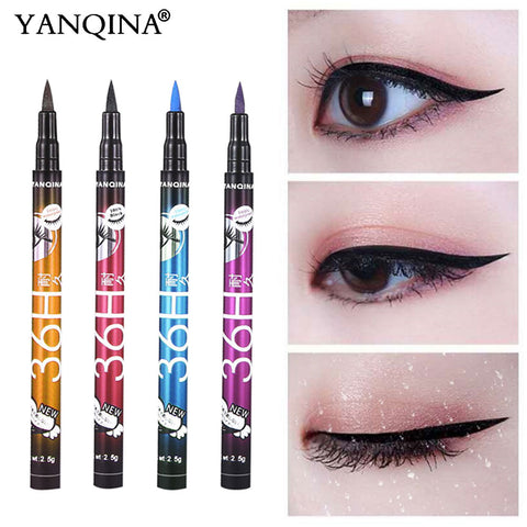 YANQINA 36H Black Waterproof Liquid Eyeliner Make Up Beauty Comestics Long-lasting Eye Liner Pencil Makeup Tools for eyeshadow