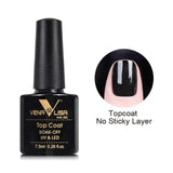 #61508 Venalisa Gel Nail 7.5 ml Top Coat Top + Base Coat Foundation for UV Gel Polish Best on Ali New Style Nail Lacquer Varnish