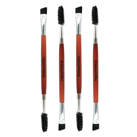 2018 NEW Eyebrow Brush Beauty Makeup Wood Handle Eyebrow Brush Eyebrow Comb Double Ended Brushes Brushes Make Up 1031 X23 1.5 10