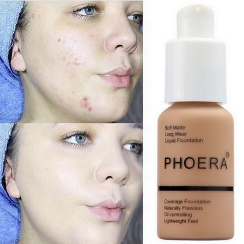 PHOERA Mineral Whitening Concealer Facial Base Cream Brighten Moisturizer Face Liquid Foundation Makeup Primer