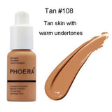 PHOERA Mineral Whitening Concealer Facial Base Cream Brighten Moisturizer Face Liquid Foundation Makeup Primer