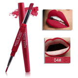 14 Color Double-end Lip Makeup Lipstick Pencil Waterproof Long Lasting Tint Sexy Red Lip Stick Beauty Matte Liner Pen Lipstick