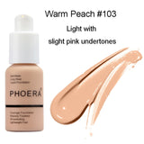 PHOERA Whitening Liquid Full Cover Concealer Foundation Facial Base Cream Brighten Moisturizer Mineral Makeup Primer BTZ1 TSLM1