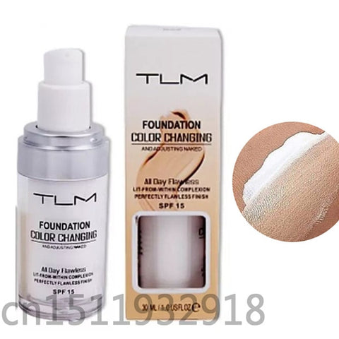 30ml  Color Changing Liquid Foundation Makeup Change To Your Skin Tone By Just Blending