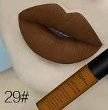 Brand Beauty Makeup Lipgloss Waterproof Long Lasting Matt Lip Gloss Pigment Blue Black Velvet Lipstick Liquid Matte Make up