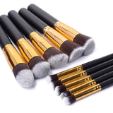 Bettyliss 10pcs Makeup Brushes set Professional Powder Foundation Eyeshadow Make Up Brushes Cosmetics Soft Synthetic Hair