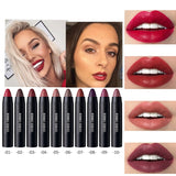 BONNIE CHOICE 10 Colors Matte Women Lipstick Waterproof Long-lasting Gothic Rose Velvet Lipstick Pen Red Lip Beauty