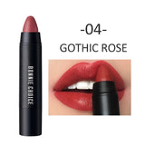 BONNIE CHOICE 10 Colors Matte Women Lipstick Waterproof Long-lasting Gothic Rose Velvet Lipstick Pen Red Lip Beauty