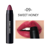 BONNIE CHOICE 10 Colors Matte Women Lipstick Waterproof Long-lasting Gothic Rose Velvet Lipstick Pen Red Lip Beauty