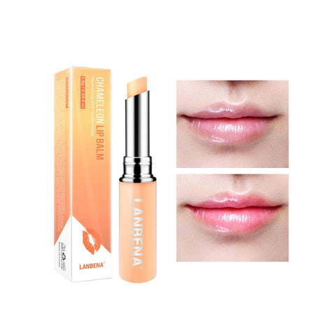 LANBENA Chameleon Lip Balm Rose Hyaluronic Acid Moisturizing Nourishing Lip Plumper Lip Lines Natural Extract Makeup Lipstick