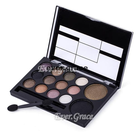 ICYCHEER Neutral Nude 14 Colors Makeup Eye Shadow Shimmer Warm Eyeshadow Palette Pigmented Smoky Silky Kit